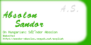 absolon sandor business card